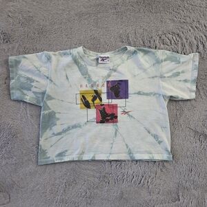 Vintage 90's Reebok Tie-Dye Crop Top T-Shirt